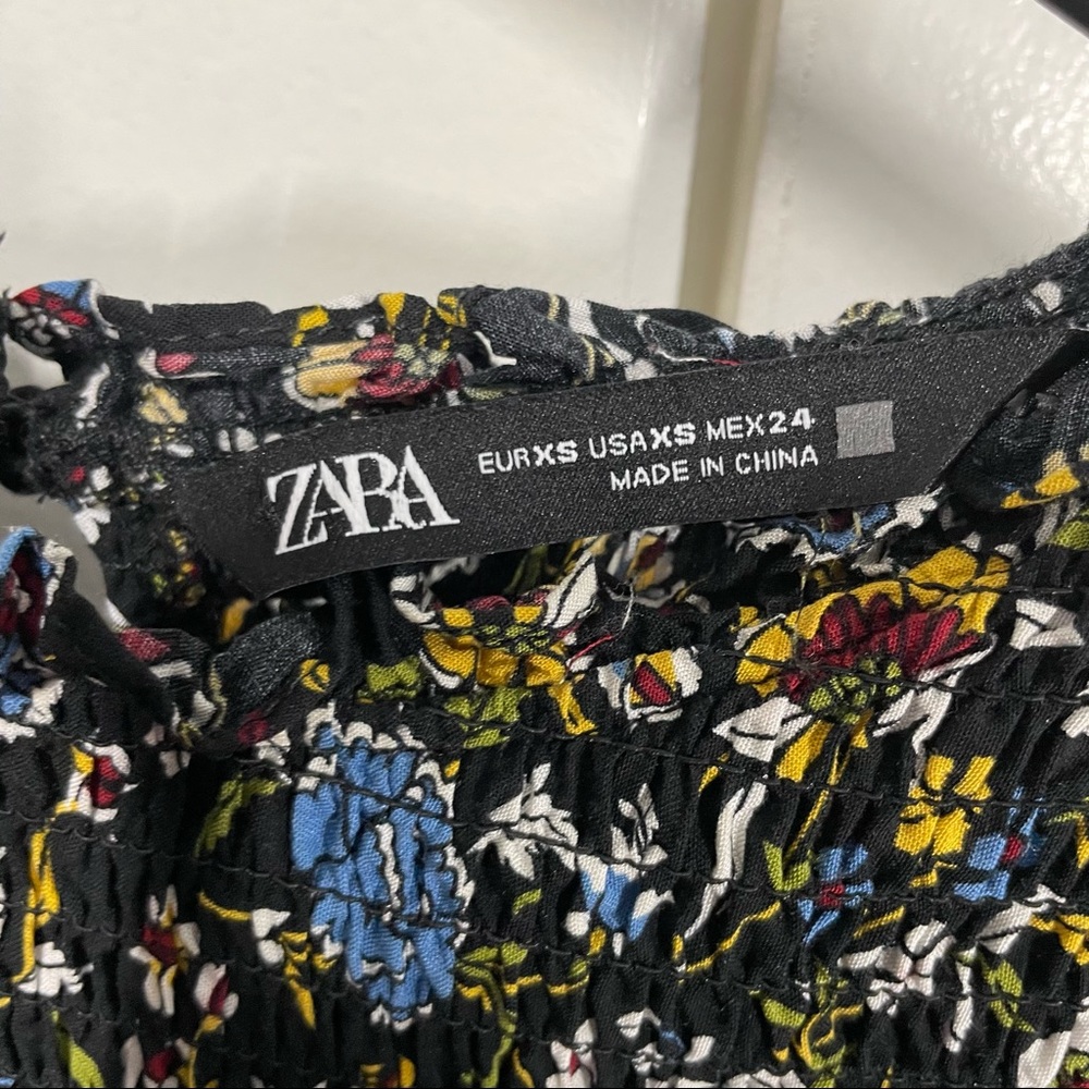 Zara Floral Babydoll Long Sleeves Dress size XS - Picture 9 of 10
